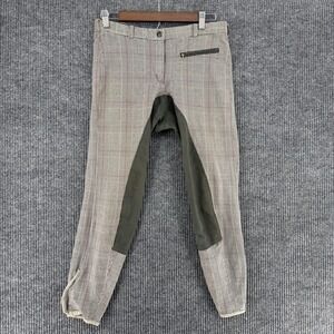 Gutos Equestrian riding pants Full seat breeches ladies 28 plaid houndstooth